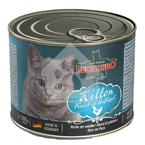 LATA LEONARDO KITTEN POLLO 200 GR